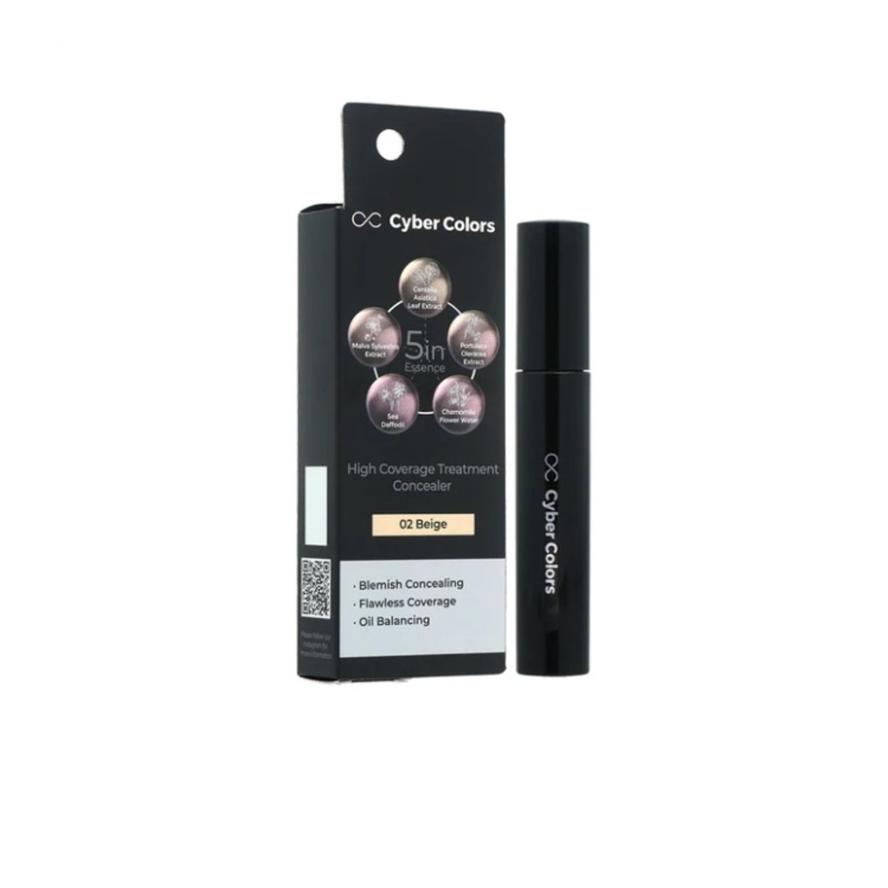 Cyber Colors High Coverage Treatment Concealer in 02 Beige